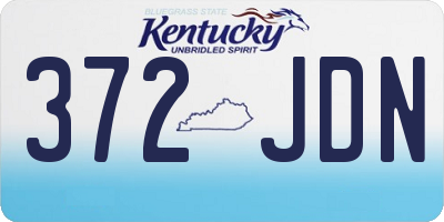 KY license plate 372JDN