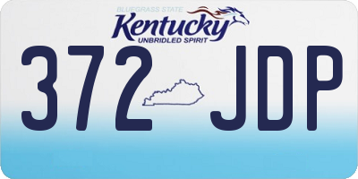 KY license plate 372JDP