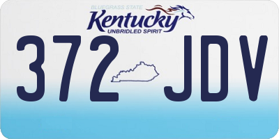 KY license plate 372JDV