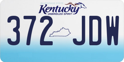 KY license plate 372JDW