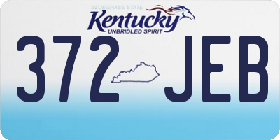 KY license plate 372JEB
