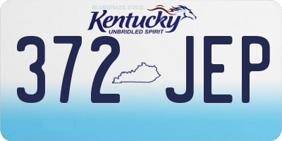 KY license plate 372JEP