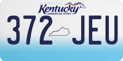 KY license plate 372JEU