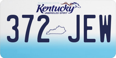 KY license plate 372JEW