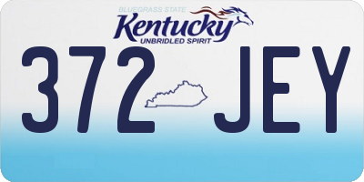 KY license plate 372JEY