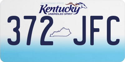 KY license plate 372JFC