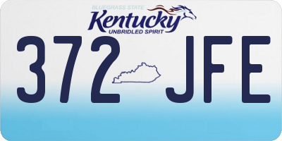 KY license plate 372JFE