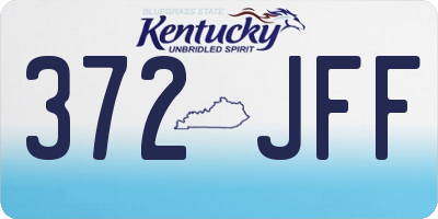 KY license plate 372JFF