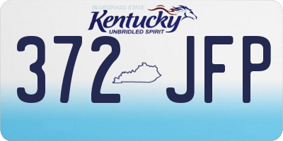 KY license plate 372JFP