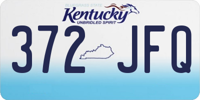 KY license plate 372JFQ