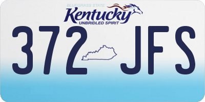 KY license plate 372JFS