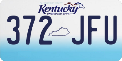 KY license plate 372JFU