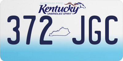 KY license plate 372JGC