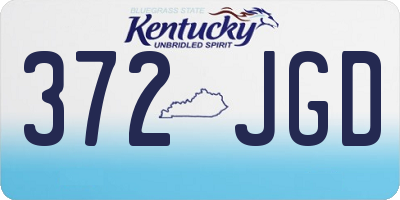 KY license plate 372JGD