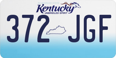 KY license plate 372JGF