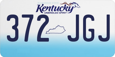 KY license plate 372JGJ