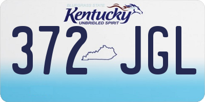 KY license plate 372JGL