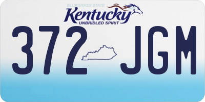 KY license plate 372JGM
