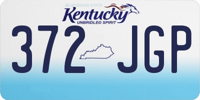 KY license plate 372JGP