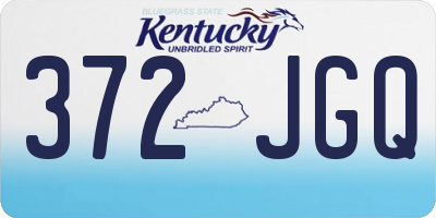 KY license plate 372JGQ