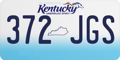 KY license plate 372JGS