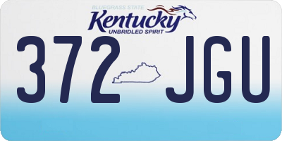 KY license plate 372JGU