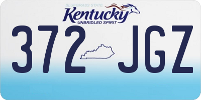 KY license plate 372JGZ