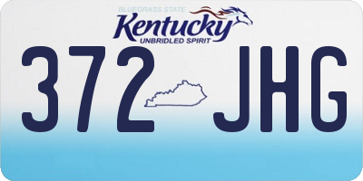 KY license plate 372JHG