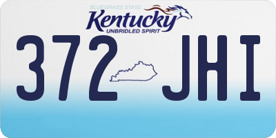 KY license plate 372JHI