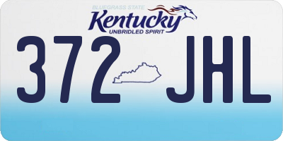 KY license plate 372JHL