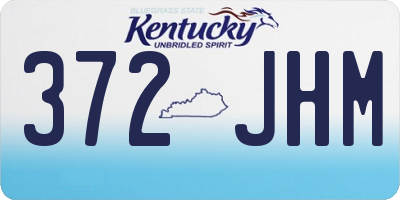 KY license plate 372JHM