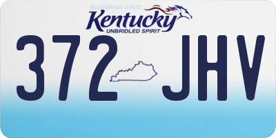 KY license plate 372JHV