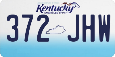 KY license plate 372JHW