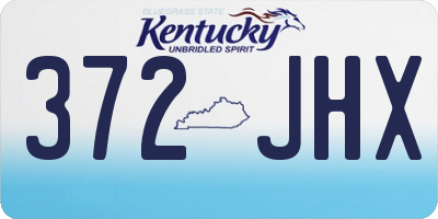 KY license plate 372JHX