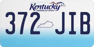 KY license plate 372JIB