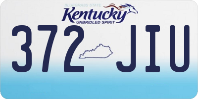 KY license plate 372JIU