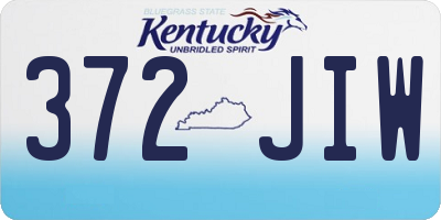 KY license plate 372JIW
