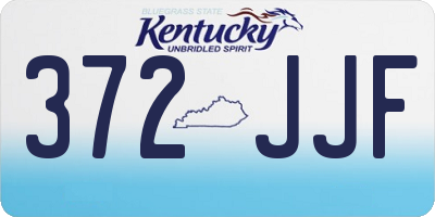 KY license plate 372JJF
