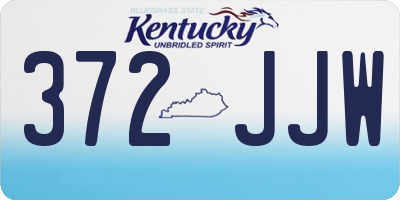 KY license plate 372JJW