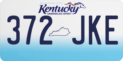 KY license plate 372JKE