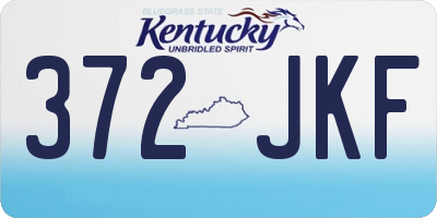 KY license plate 372JKF