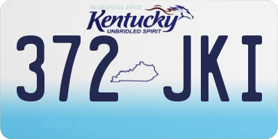 KY license plate 372JKI