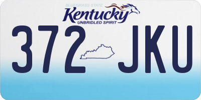 KY license plate 372JKU