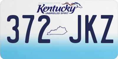 KY license plate 372JKZ