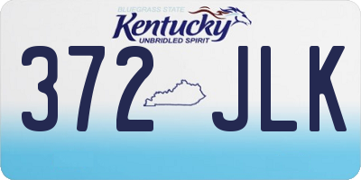 KY license plate 372JLK