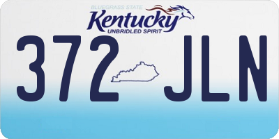 KY license plate 372JLN