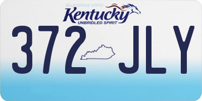 KY license plate 372JLY