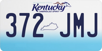 KY license plate 372JMJ