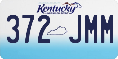 KY license plate 372JMM
