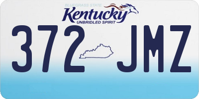KY license plate 372JMZ